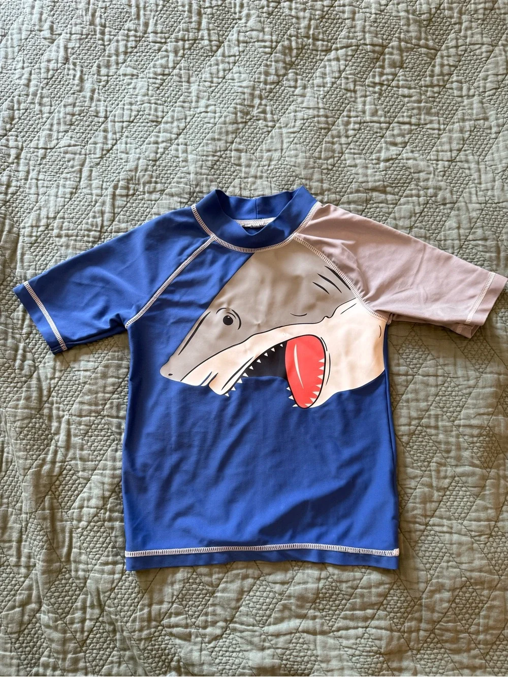 Carter's Blue and Yellow Shark Rashguard Swim Set - Size 5